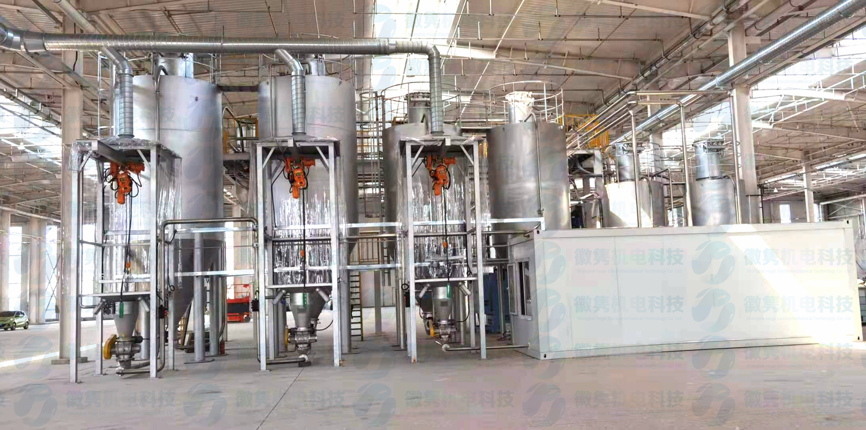 The automatic batching system for powder supply has sufficient supply of goods and a short delivery cycle