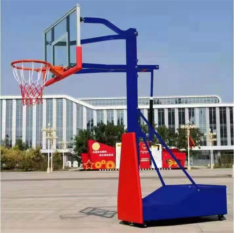 誠遠供應青少年比賽升降籃球架 鋼化玻璃籃板(圖1)