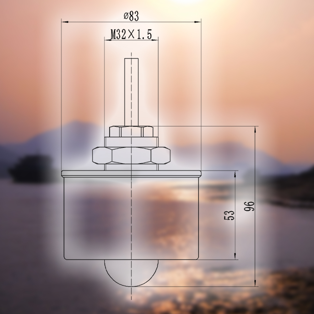 60G spherical radar water level gauge Level sensor intelligent hydrological monitoring Internet of Things water level material level sensor