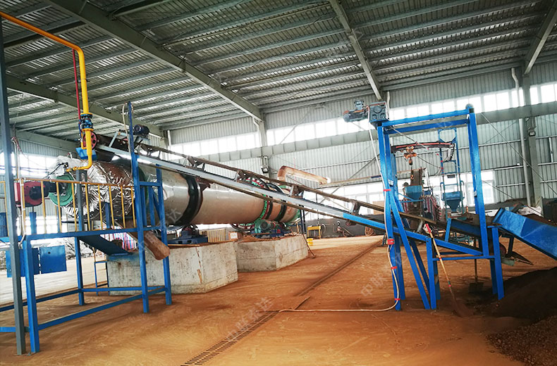 Small electric heating rotary drum dryer is used for drying lightweight biomass raw materials such as coconut bran, sawdust, wood chips, bamboo chips, etc