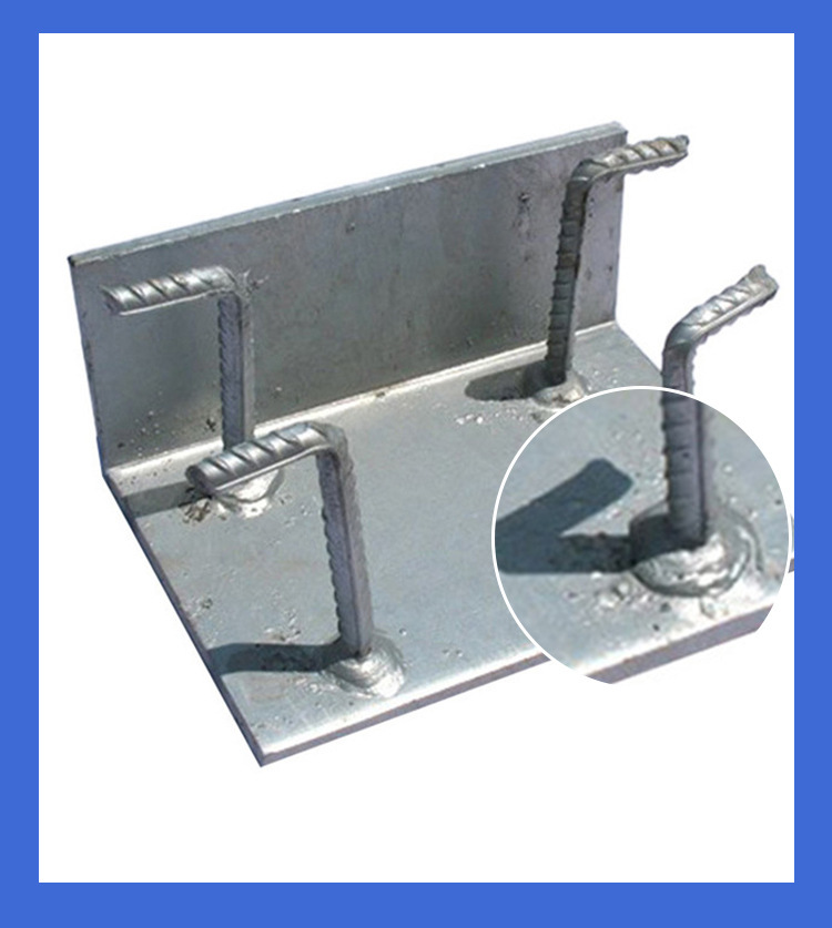 Hot dip galvanized embedded parts, steel welded stool support, elevated embedded steel plate, bridge steel structure, building stainless steel accessories