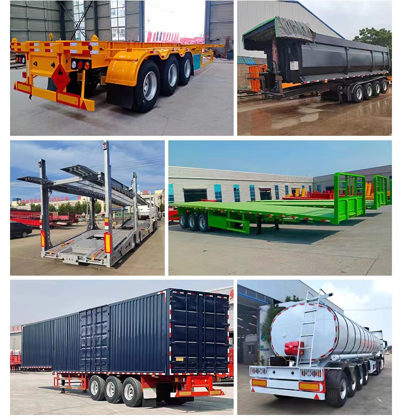 Export trade Shuyue customized low flatbed semi-trailer hydraulic climbing ladder export hook plate excavator transport vehicle