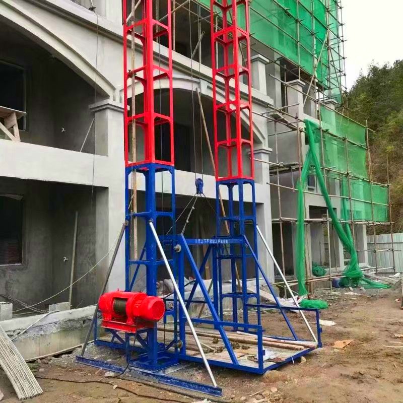 SSE160 Building Gantry Elevator Site Gantry Crane Loading Platform Customized Derrick Machine Single Cage Double Cage