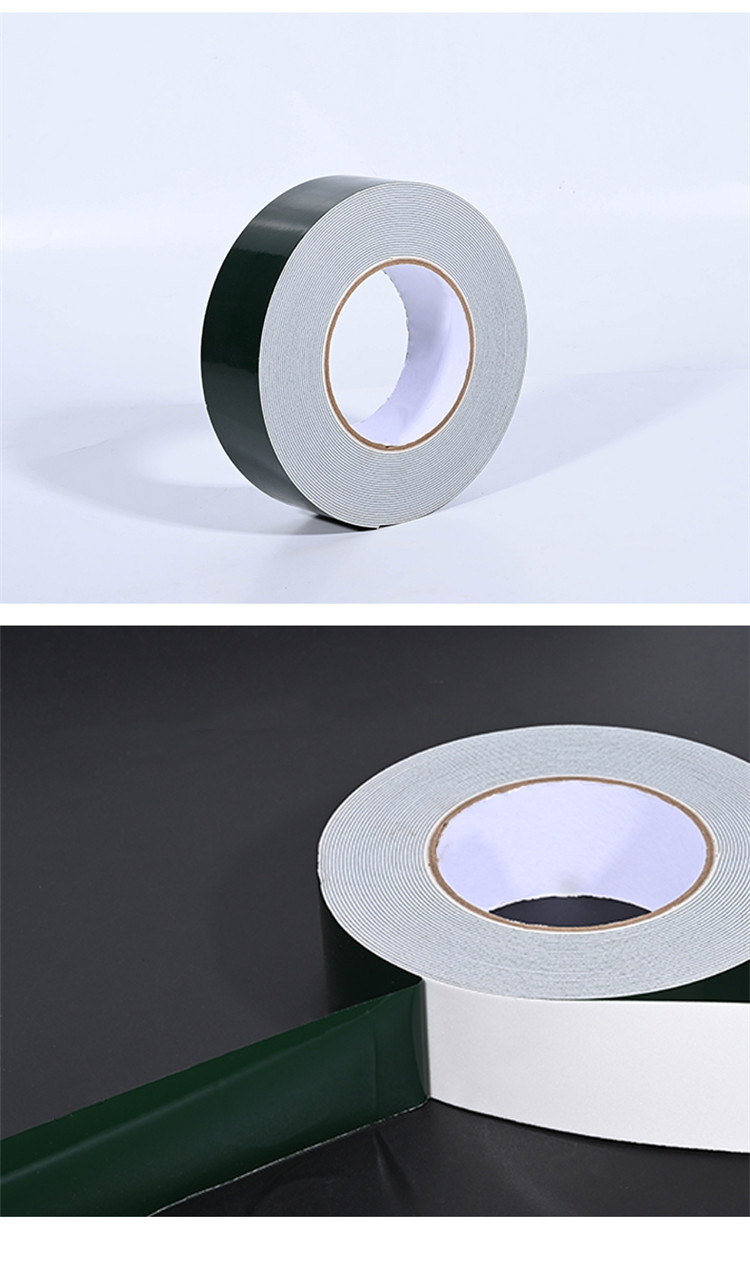 Green film white foam double-sided adhesive tape 1mm thick PE foam double-sided adhesive tape strong high viscosity 10m long double-sided adhesive tape