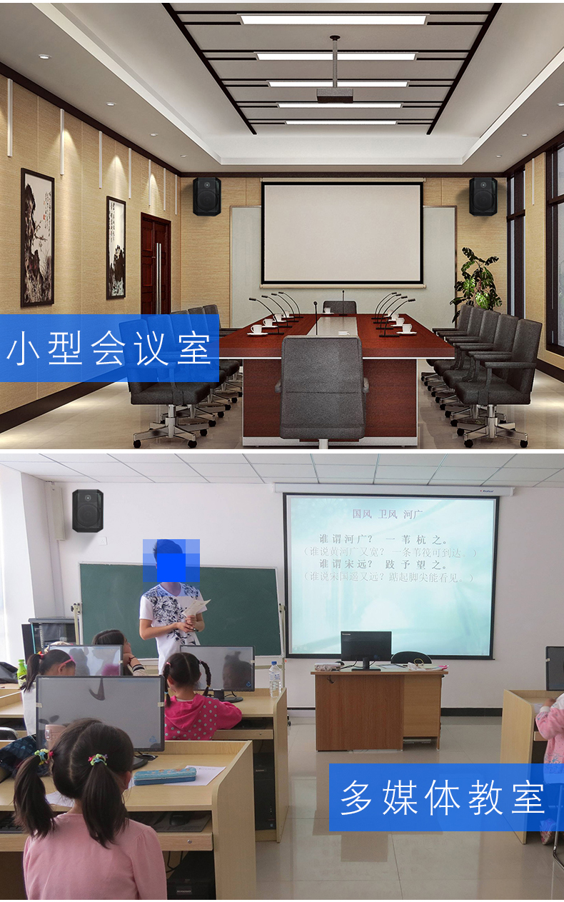 Lingsheng Wall Mounted Speaker Classroom Public Broadcasting Multimedia Sound Supermarket Restaurant Training Conference Room Speaker