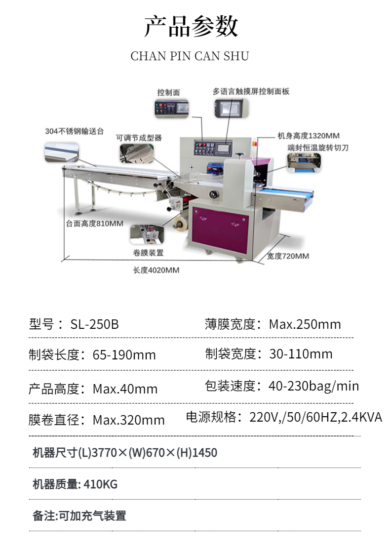 Bosheng Equipment Fully Automatic Hardware Products Electronic Chip Pillow Packaging Machine Automatic Bagging and Sealing Packaging Machine