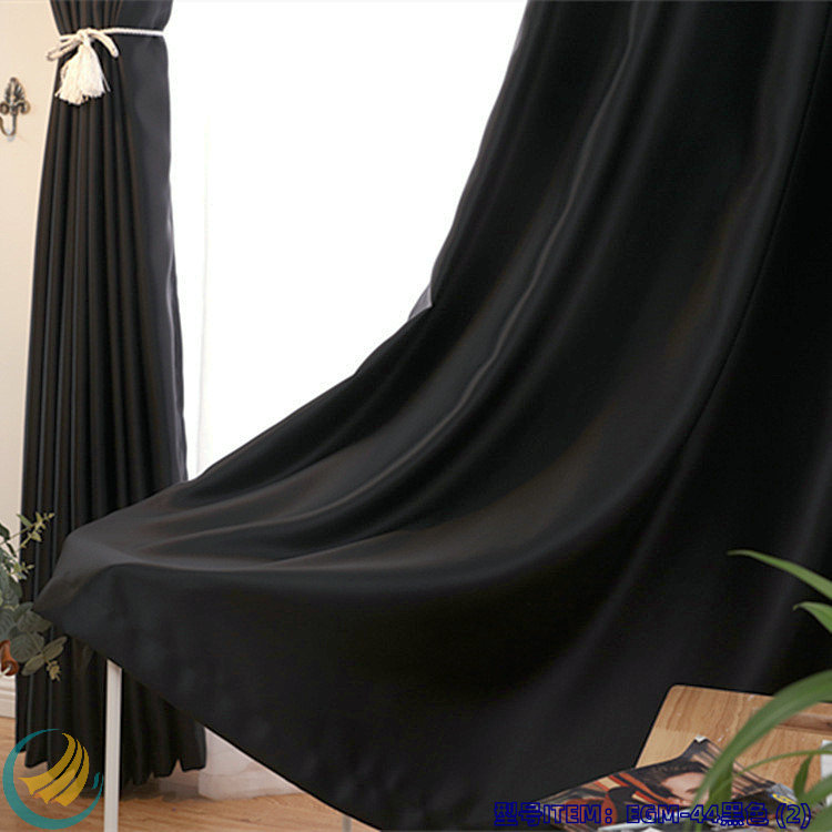 Yichuang curtain double-sided plain color high-precision matte fabric shading lining fabric black and white home decoration foreign trade curtain fabric