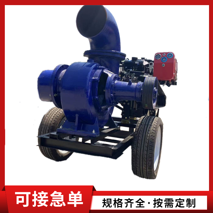 12 inch drainage diesel water pump flood prevention sewage pump with wheel trailer diesel unit pumping pump