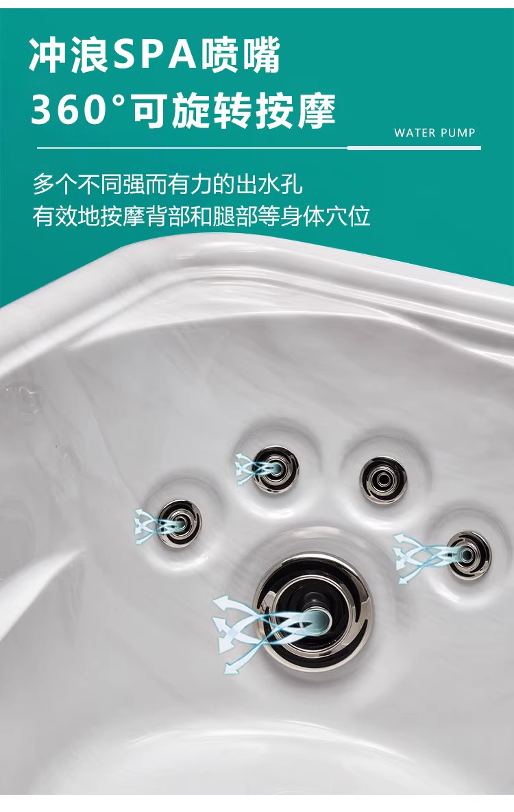 Home Bathtub Surfing Massage Acrylic Soak Bath Thermostatic Bath Circulation Filter Home Children's Play Pool