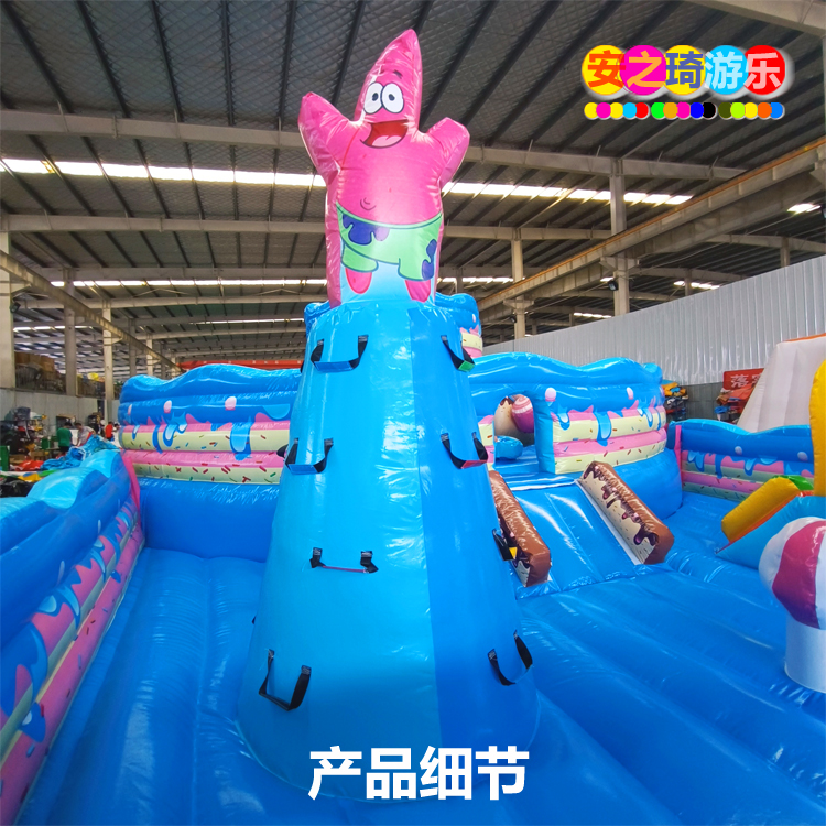 New Cake Castle Water Slide Large Inflatable Toy Square Children's Trampoline Scenic Area Equipment