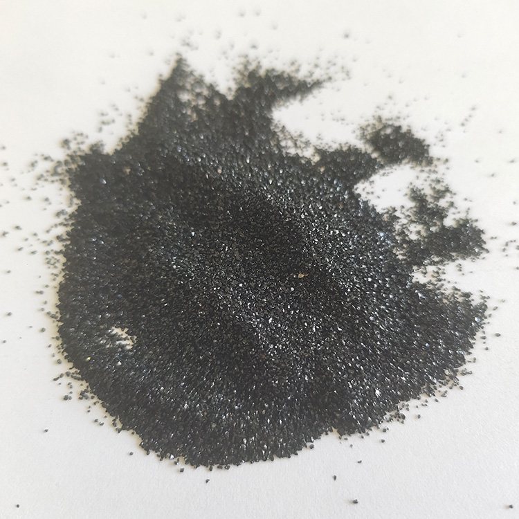 供应亮黑天然彩砂 40-80目 耐磨地坪骨料 喷砂除锈用彩色砂