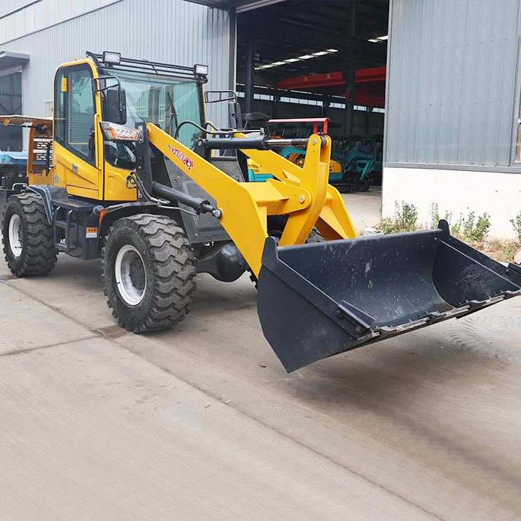 Small four-wheel drive forklift loader, construction site, agricultural factory, municipal engineering, multi-functional large wood grabbing machine, bulldozer