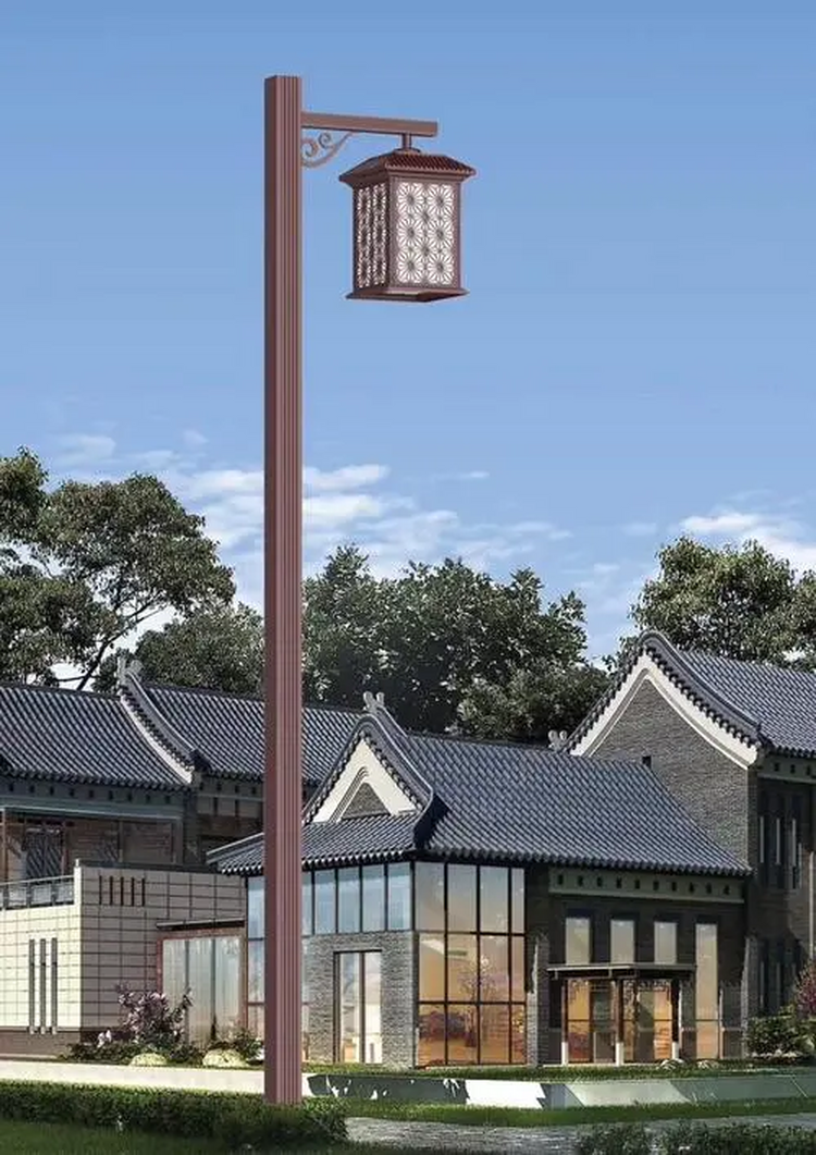 公园庭院灯 led灯 方形太阳能景观灯柱 高亮灯球