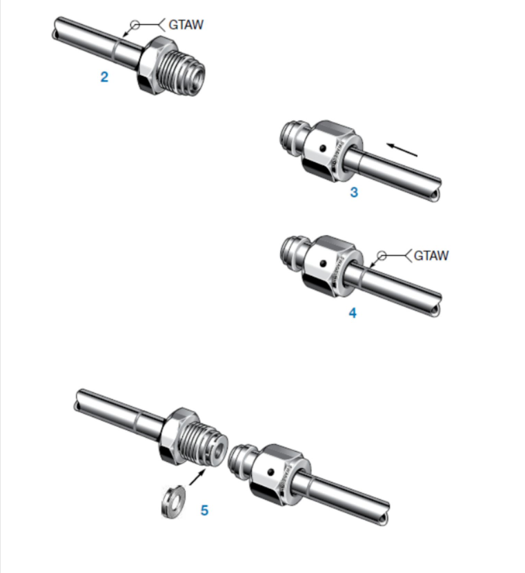 316L stainless steel micro welded tee clamp sleeve welding joint micro welded tee joint 1/2 in