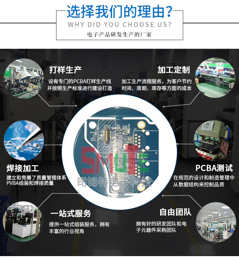 Simete circuit board PCB double-sided board processing PCBA circuit board intelligent control board double-sided PCB