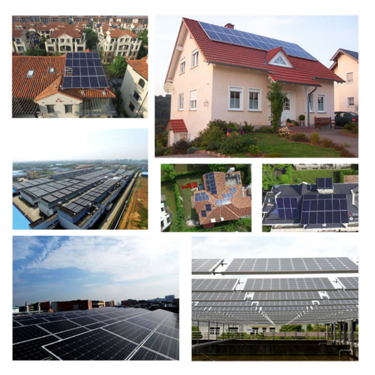 Photovoltaic power generation system off grid and grid connected roof solar photovoltaic panels