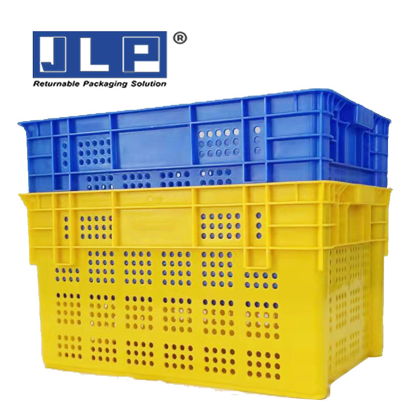 Fresh Basket Cold Fresh Meat Basket Factory Food grade PP Seafood Basket Pork Transport Basket Export 600 * 400 * 270/220