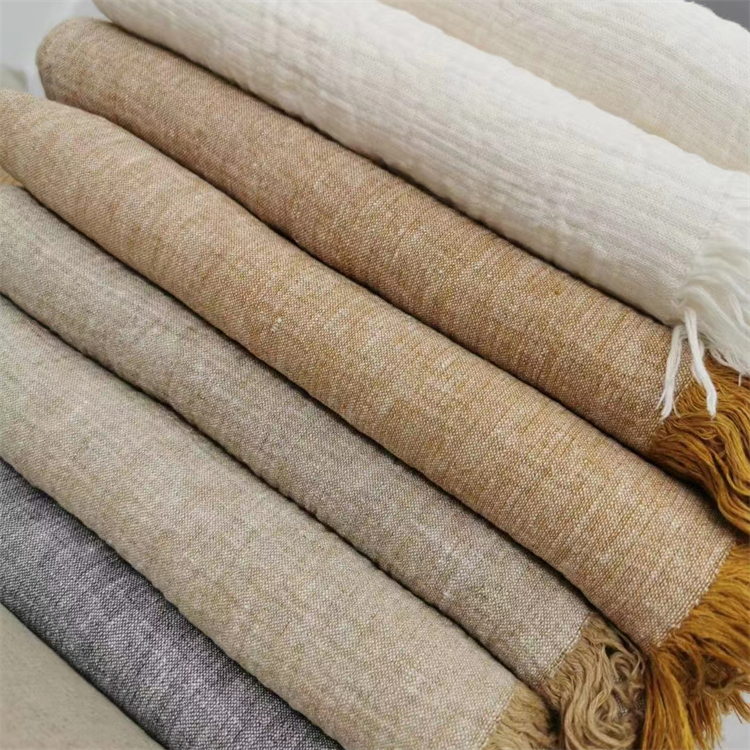 Yarn dyed washed linen fabric, linen fabric, home textile bedding, sofa curtains, available nationwide