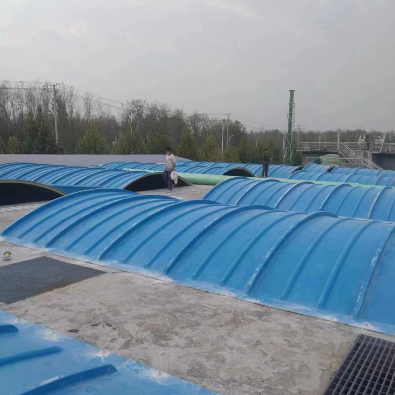 FRP sewage pool cover plate, trench pool arch waterproof cover plate, FRP odor proof sealing gas collection hood