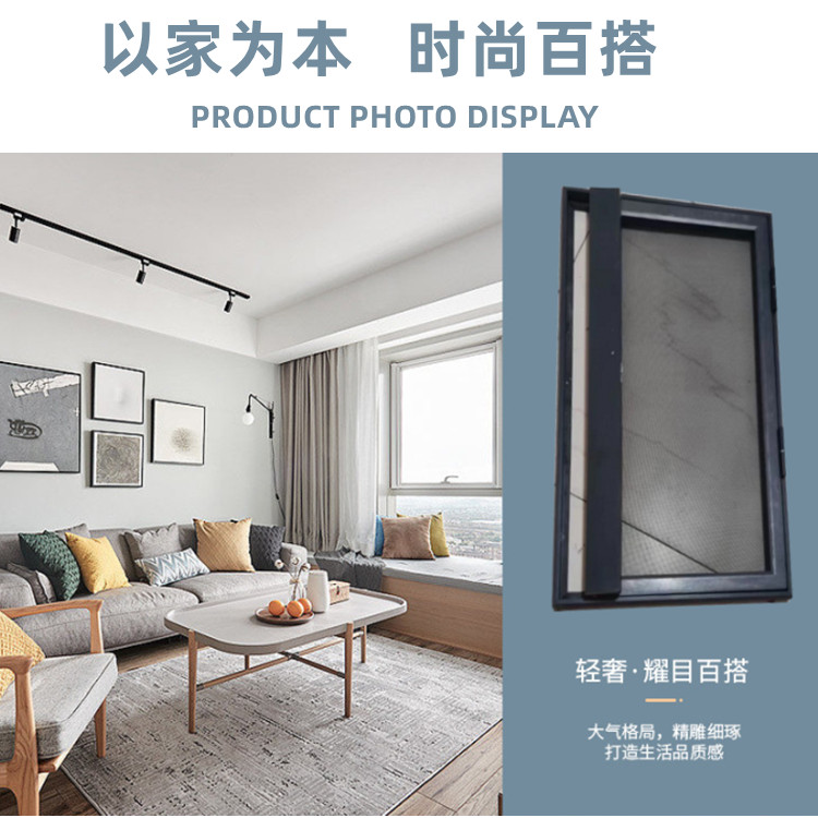 Sliding screen door, household aluminum alloy sliding child protection angle, flat opening diamond mesh screen window, folding screen window door