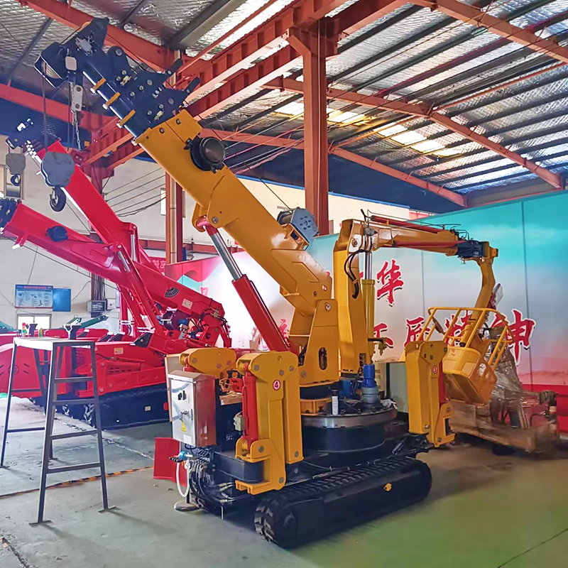 5-ton crawler spider crane folding telescopic hydraulic crane, self-propelled crane Guisheng