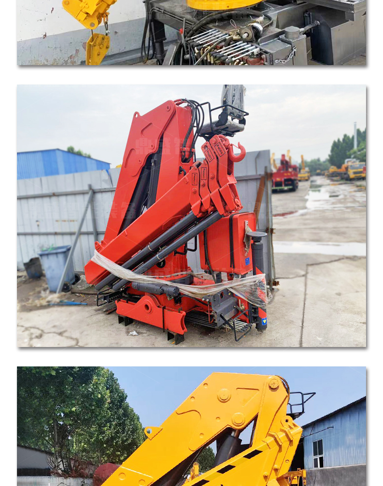 Hydraulic car mounted folding arm crane, rotary detachable folding car mounted crane, Dingsheng