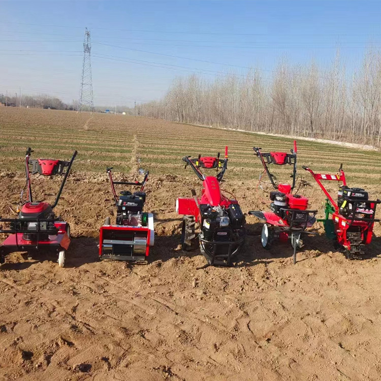 Diesel chain track cultivator, self-propelled field fertilizer applicator, trenching and weeding micro cultivator, customized for various sails