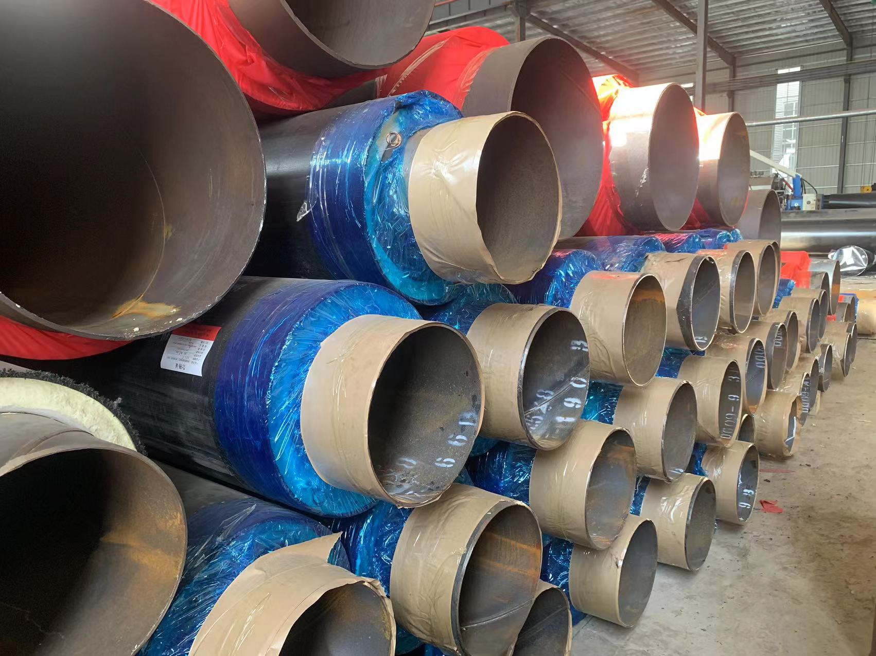 Fangda polyurethane insulation pipe, steel sleeve, steam insulation steel pipe, black jacket, outer sheath insulation pipeline