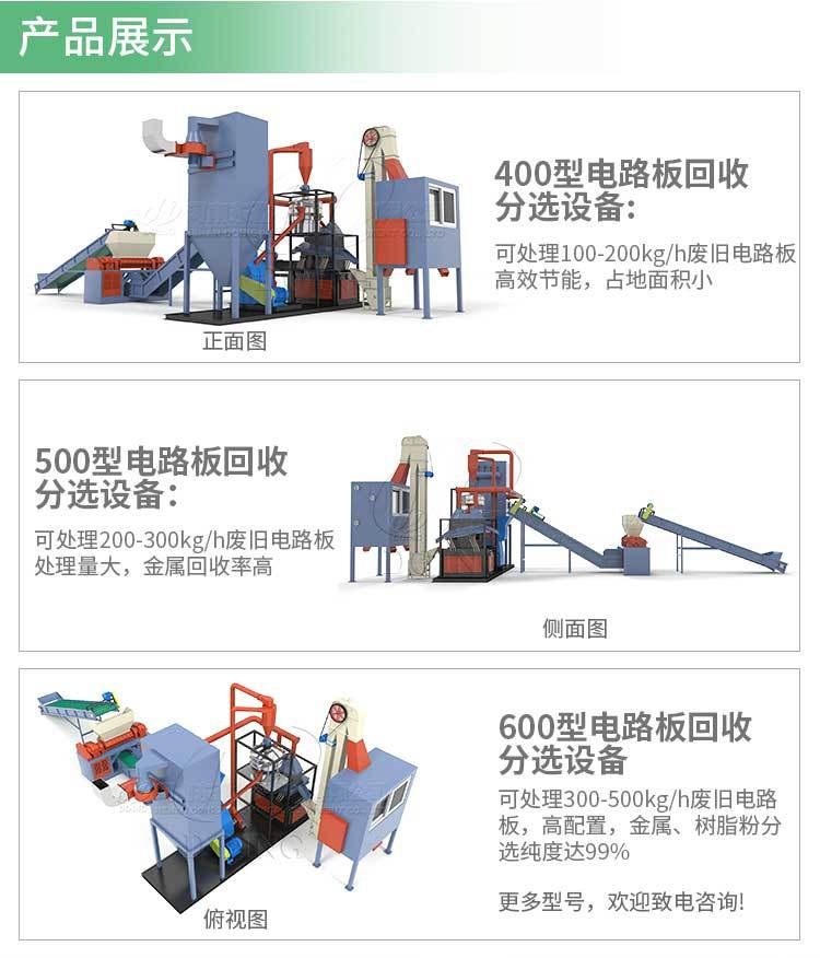 Circuit board crushing separator Circuit board crushing processing production line Frame material crushing and recycling equipment