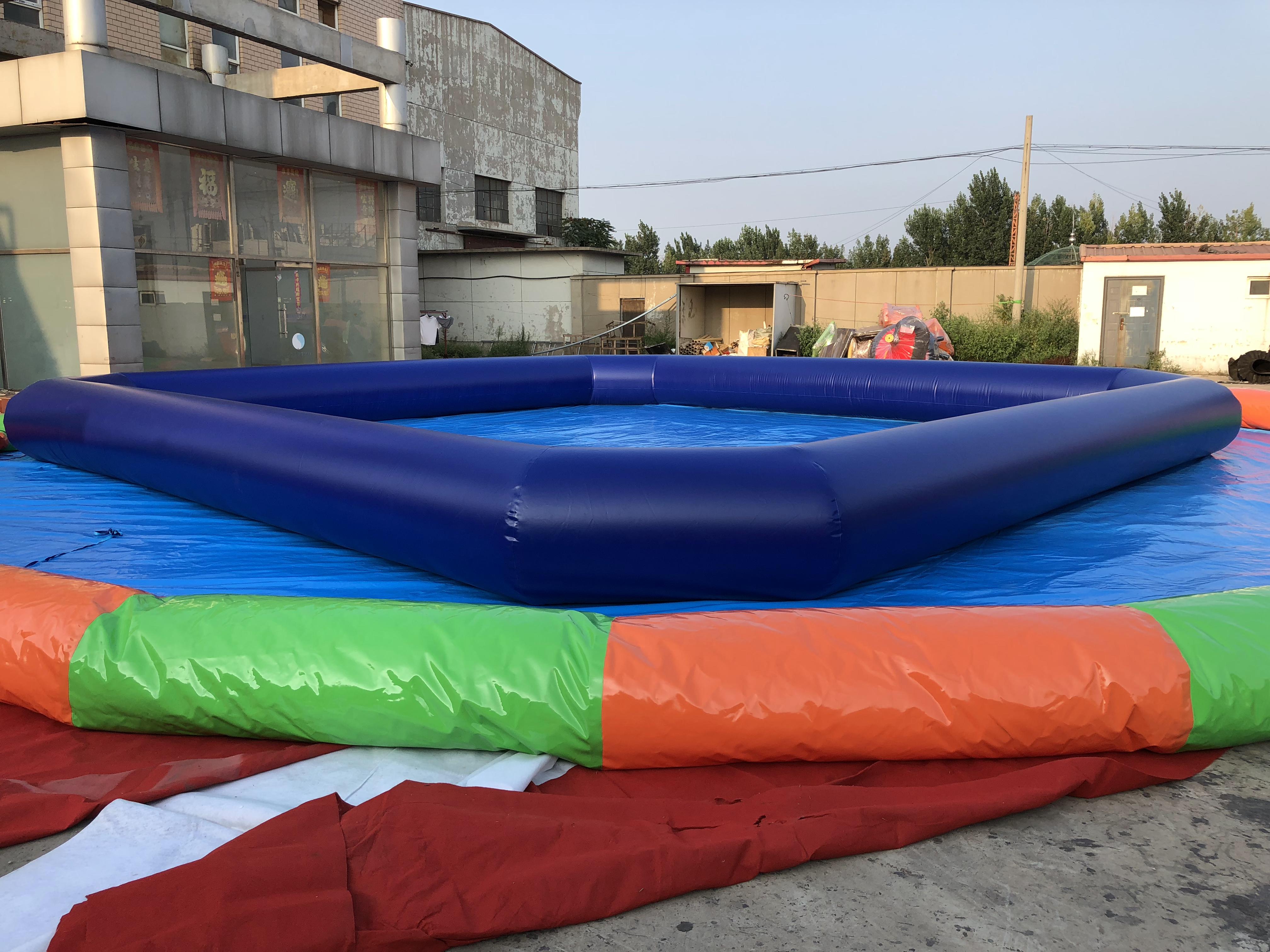 Production and supply of 40 to 150 square meters of PVC mesh fabric, 0.6 meter high inflatable water tank