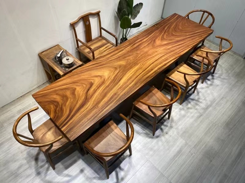South American walnut large board table 308 * 85 * 6.5cm solid wood tea board desk dining table conference table