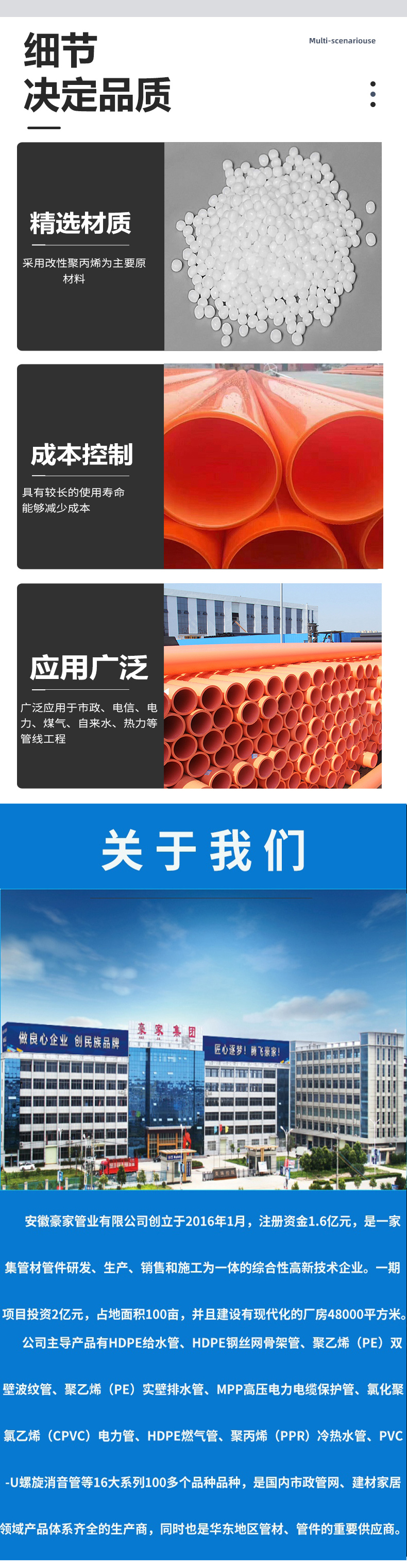 MPP power pipe directly buried power pipe MPP cable protective sleeve 200 brand new pre buried cable conduit