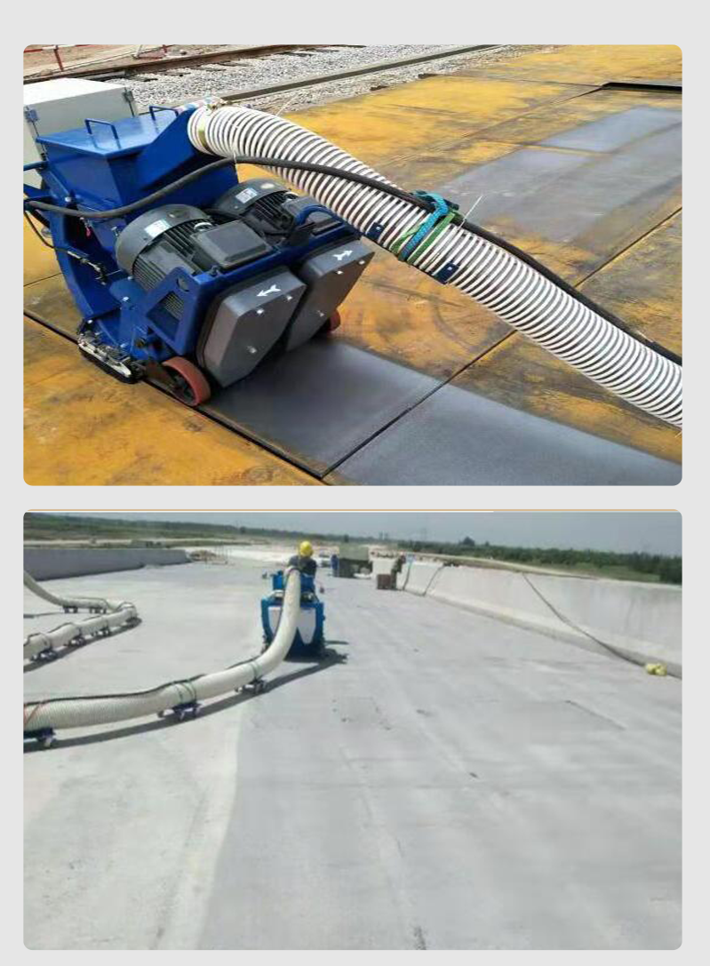 Concrete bridge deck shot blasting machine, small mobile road surface roughening machine, steel plate rust removal machine, polishing machine, manual push type