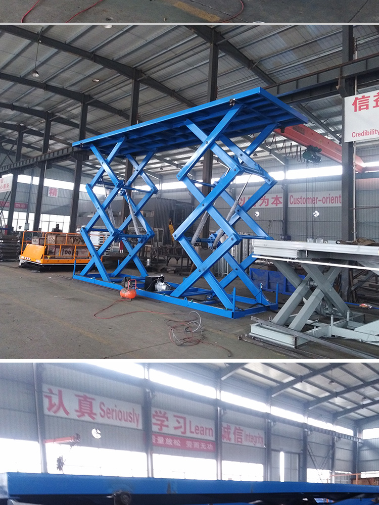 Customized hydraulic lift, fixed lifting car, small lifting equipment, double row cargo lifting platform