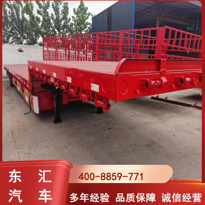 Sell 17m, 5m, 3m, lightweight, low flatbed semi-trailer 13m, 75m, front and rear equal width flatbed semi-trailer truck