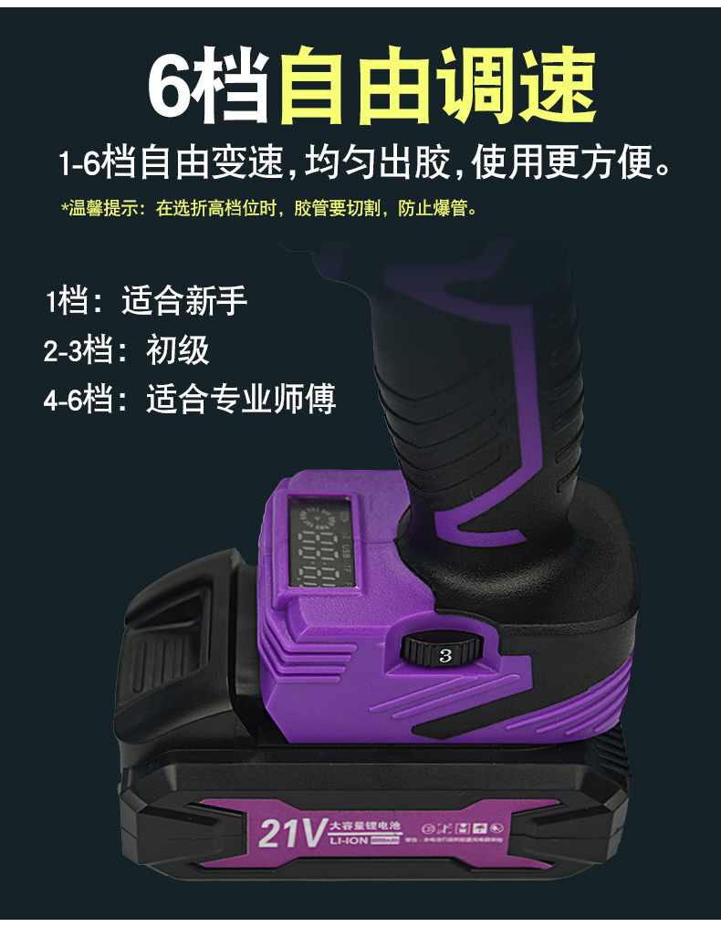 Construction tool set for beauty sealant, specialized for filling and pointing ceramic tiles and floor tiles, professional full set of electric double tube glue gun charging