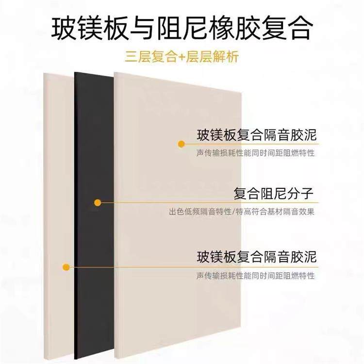 阻尼隔音板 A级防火隔音材料 复合隔声板现货 酒吧ktv降噪 巨兴厂家