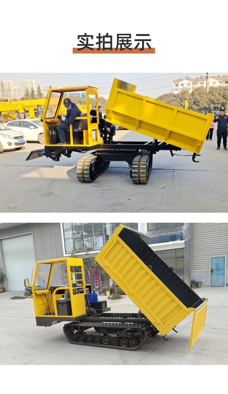 Luyuan Crawler Climbing Tiger Transport Vehicle Tipping Bucket Rubber Chain Track Vehicle Crawler Type Agricultural Transport Vehicle