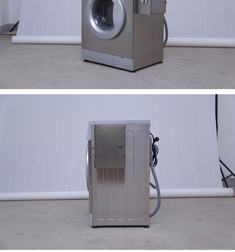 Automatic addition of laundry detergent softener with cold and hot water inlet system for commercial