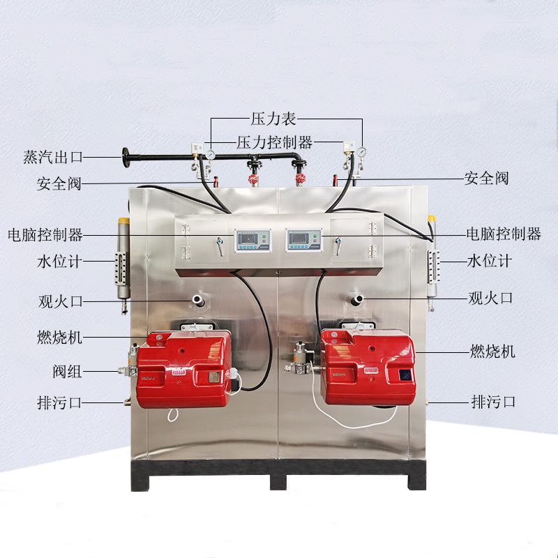 Gas steam generator 600KG heat source machine for brewing soybean milk full-automatic boiler heating equipment