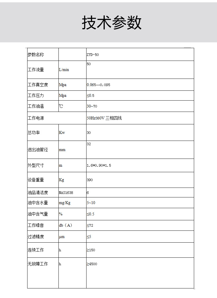 Fire-resistant oil vacuum oil filter, lubricating oil filter, separator, stable operation, movable