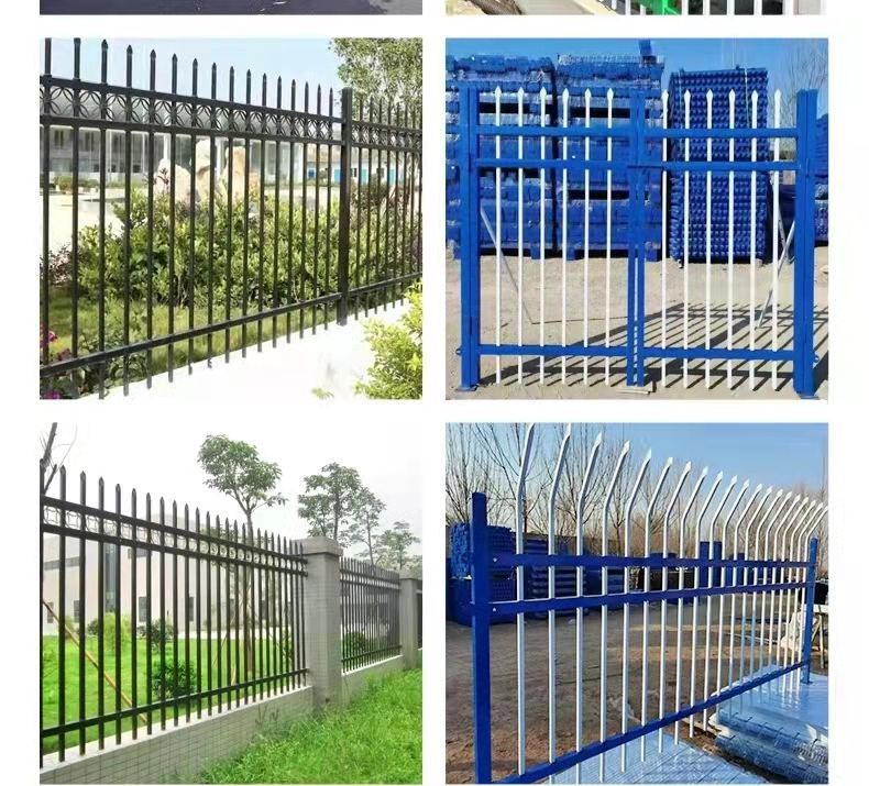 Hezhong Zinc Steel Fence Outdoor Factory Area Iron Art Fence Community Courtyard Garden Lawn School Fence Fence