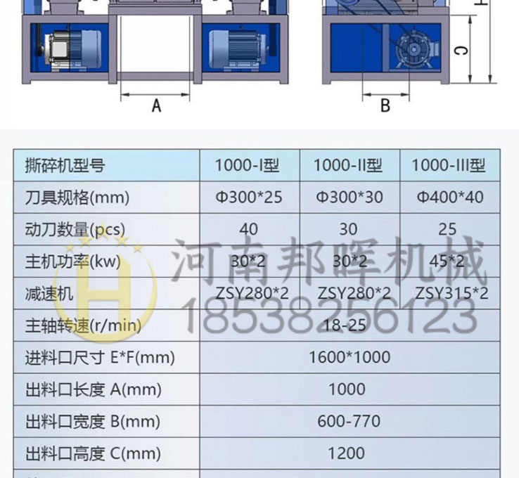 Woven bag, ton bag, snake skin bag shredding and recycling equipment, plastic film shredder, scrapped fruit basket crusher