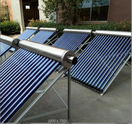 58 * 1800 vacuum tube solar engineering header collector for Huisi Sunshine Hospital factory, drying