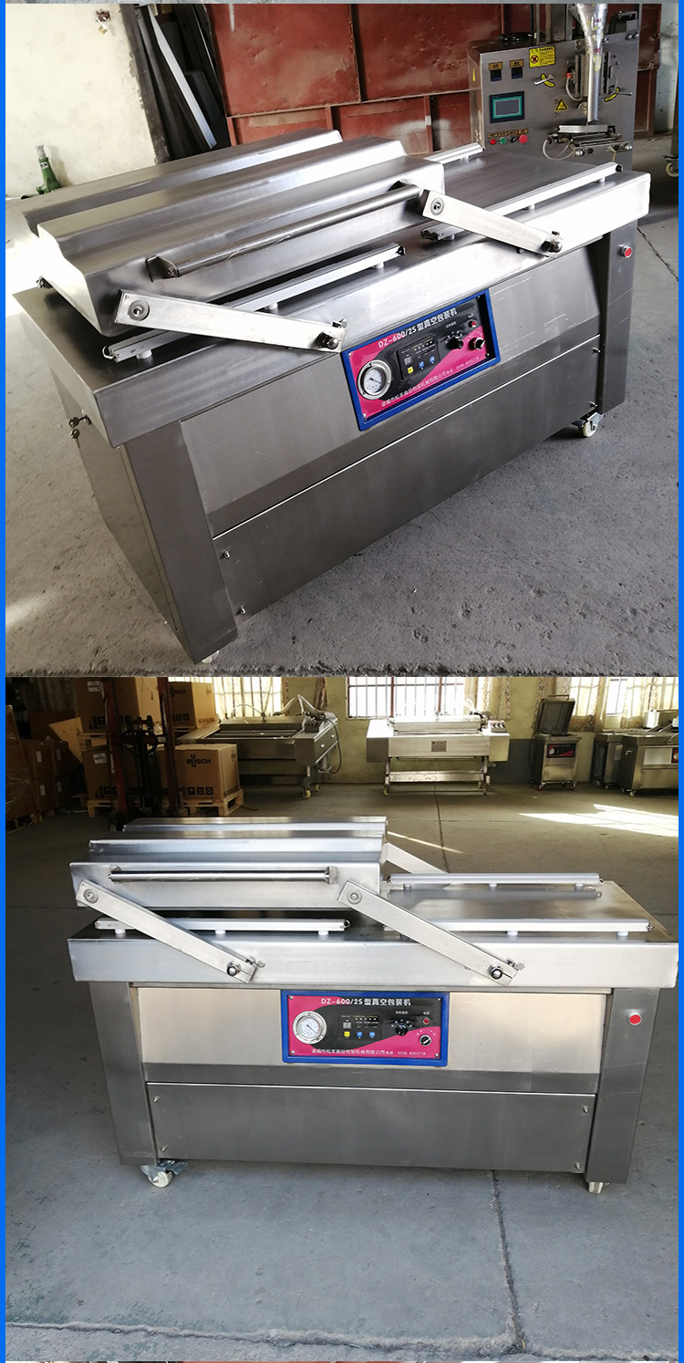 Yongliang Commercial Bacon DZ-600 Double Chamber Vacuum Packaging Machine Sausage Vacuum Sealing Machine