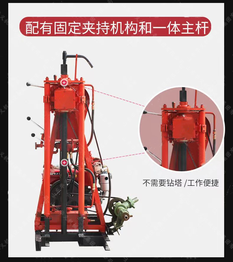 Huayi 50A hydraulic portable drilling rig, mountain rotary small sampling drilling equipment, geological exploration equipment