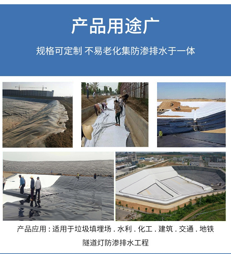 Manufacturer of HDPE anti-seepage film for Tenglu Reservoir landscape lake 1.0mm national standard geotextile film