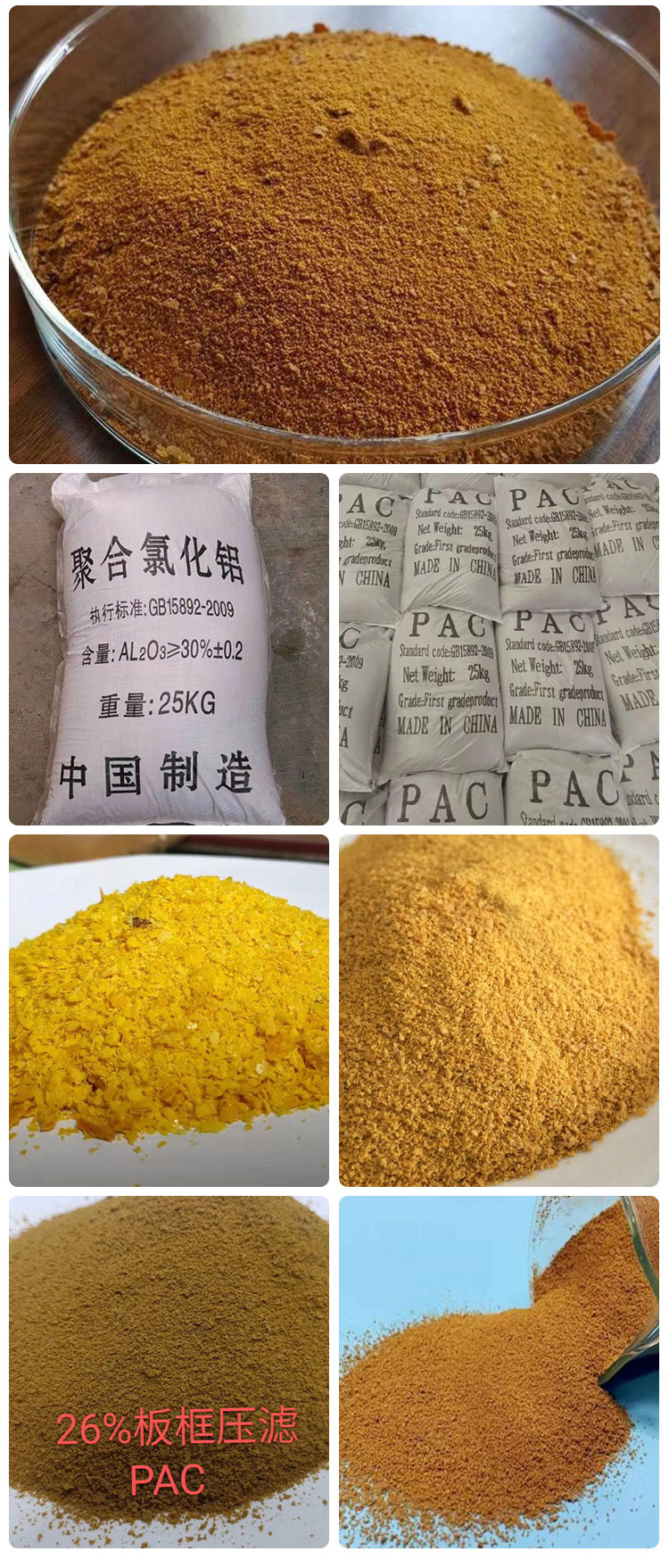 Industrial grade polyaluminum chloride Al2O3 domestic sewage filtration treatment flocculation precipitation pac