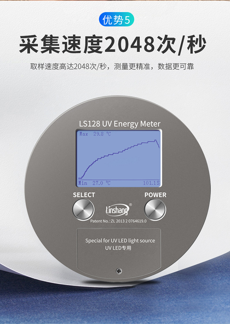 LS128UV energy meter LS131 is a specialized ultraviolet energy detector for testing UVLED light sources