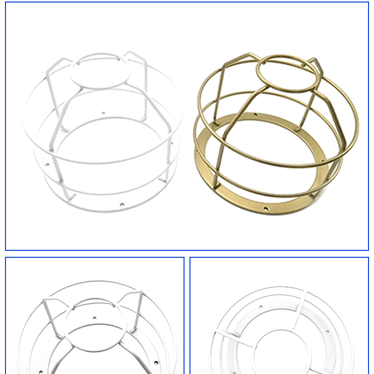 Manufacturer customized stainless steel wire bulb explosion-proof cover, high foot anti-collision net, iron lampshade bracket, protective cover wholesale